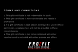 Pro Fit Gift Certificate - $300